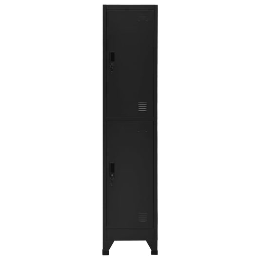 Locker Cabinet Black 38x45x180 cm Steel Locker Cabinet Black 38x45x180 cm Steel