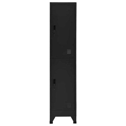 Locker Cabinet Black 38x45x180 cm Steel Locker Cabinet Black 38x45x180 cm Steel
