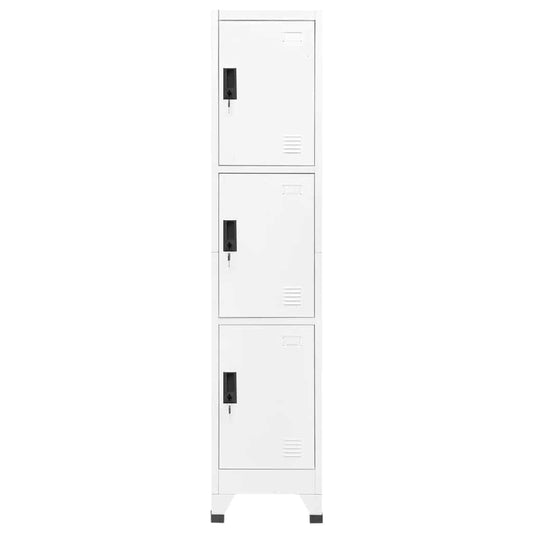 Locker Cabinet White 38x45x180 cm Steel Locker Cabinet White 38x45x180 cm Steel