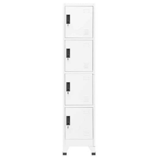Locker Cabinet White 38x45x180 cm Steel Locker Cabinet White 38x45x180 cm Steel