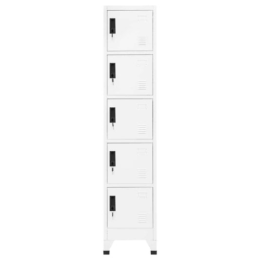 Locker Cabinet White 38x40x180 cm Steel Locker Cabinet White 38x40x180 cm Steel
