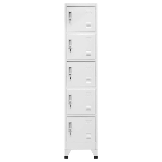 Locker Cabinet Light Grey 38x40x180 cm Steel Locker Cabinet Light Grey 38x40x180 cm Steel