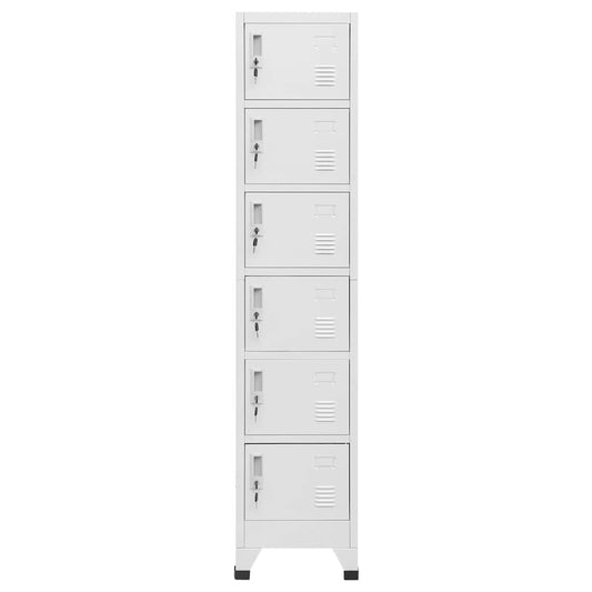 Locker Cabinet Light Grey 38x40x180 cm Steel Locker Cabinet Light Grey 38x40x180 cm Steel