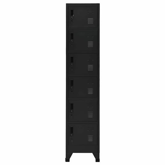 Locker Cabinet Black 38x40x180 cm Steel Locker Cabinet Black 38x40x180 cm Steel