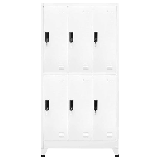 Locker Cabinet White 90x45x180 cm Steel Locker Cabinet White 90x45x180 cm Steel