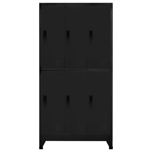 Locker Cabinet Black 90x45x180 cm Steel Locker Cabinet Black 90x45x180 cm Steel