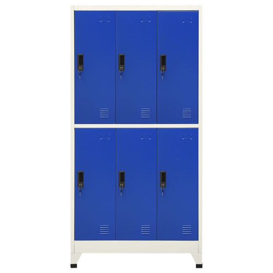 Locker Cabinet Grey and Blue 90x45x180 cm Steel Locker Cabinet Grey and Blue 90x45x180 cm Steel