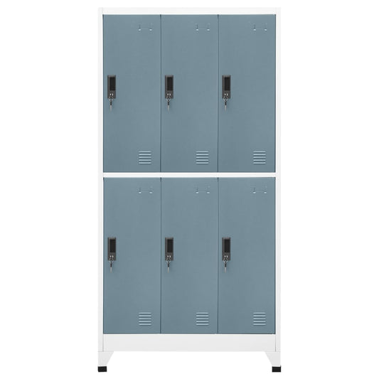 Locker Cabinet Light Grey and Dark Grey 90x45x180 cm Steel Locker Cabinet Light Grey and Dark Grey 90x45x180 cm Steel