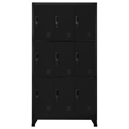 Locker Cabinet Black 90x45x180 cm Steel Locker Cabinet Black 90x45x180 cm Steel