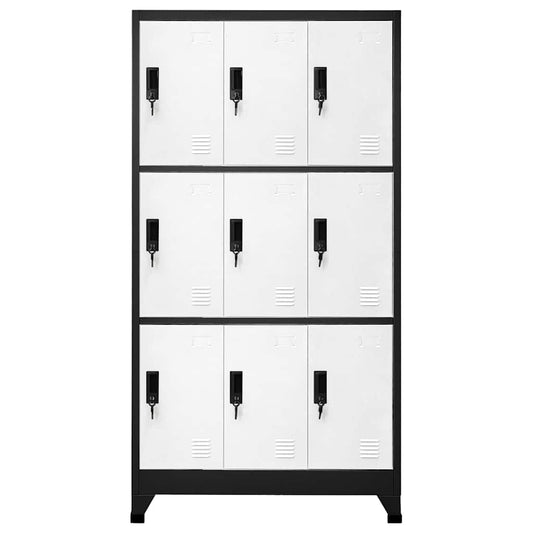 Locker Cabinet Anthracite and White 90x45x180 cm Steel Locker Cabinet Anthracite and White 90x45x180 cm Steel