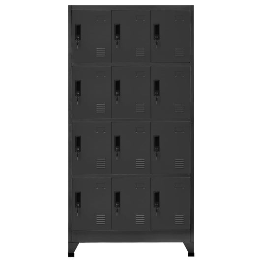 Locker Cabinet Anthracite 90x45x180 cm Steel Locker Cabinet Anthracite 90x45x180 cm Steel