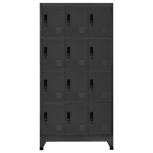 Locker Cabinet Anthracite 90x45x180 cm Steel Locker Cabinet Anthracite 90x45x180 cm Steel