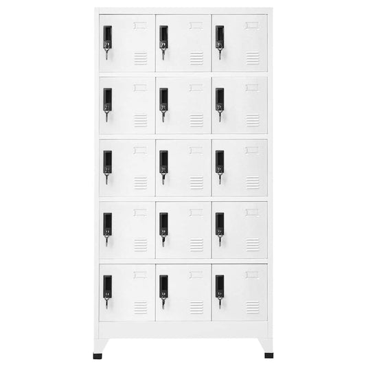 Locker Cabinet White 90x40x180 cm Steel Locker Cabinet White 90x40x180 cm Steel