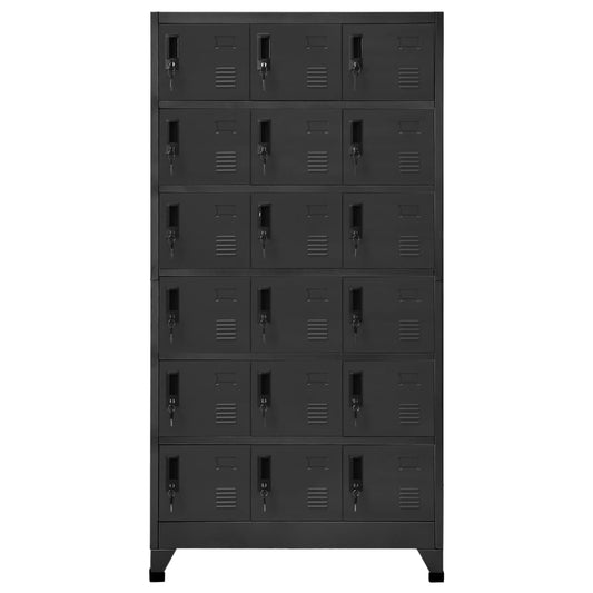 Locker Cabinet Anthracite 90x40x180 cm Steel Locker Cabinet Anthracite 90x40x180 cm Steel