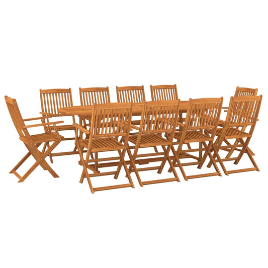11 Piece Garden Dining Set 220x90x75 cm Solid Wood Acacia 11 Piece Garden Dining Set 220x90x75 cm Solid Wood Acacia