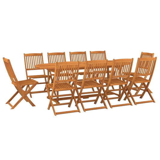 11 Piece Garden Dining Set 220x90x75 cm Solid Wood Acacia 11 Piece Garden Dining Set 220x90x75 cm Solid Wood Acacia
