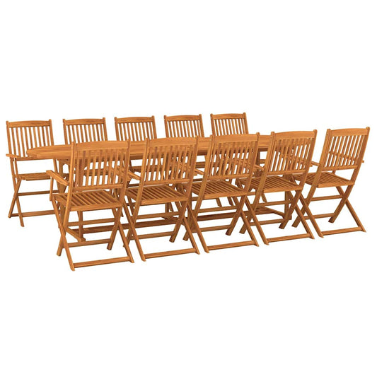 11 Piece Garden Dining Set 280x90x75 cm Solid Wood Acacia 11 Piece Garden Dining Set 280x90x75 cm Solid Wood Acacia