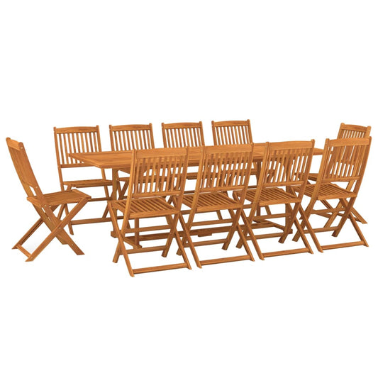 11 Piece Garden Dining Set 220x90x75 cm Solid Wood Acacia 11 Piece Garden Dining Set 220x90x75 cm Solid Wood Acacia