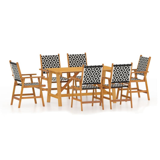 7 Piece Garden Dining Set Solid Acacia Wood 7 Piece Garden Dining Set Solid Acacia Wood