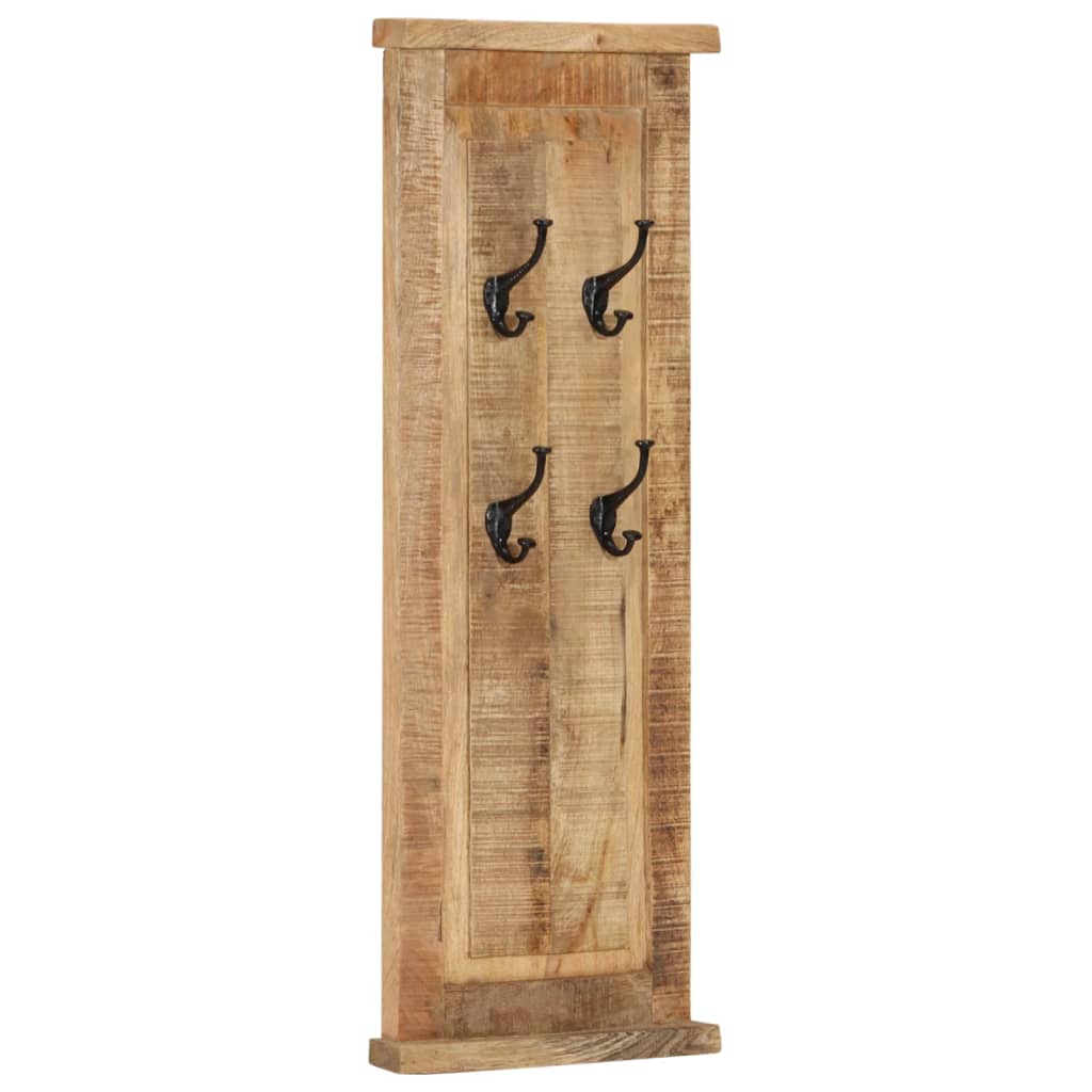 337853 vidaXL Coat Racks 2 pcs Solid Wood Mango 38x100 cm