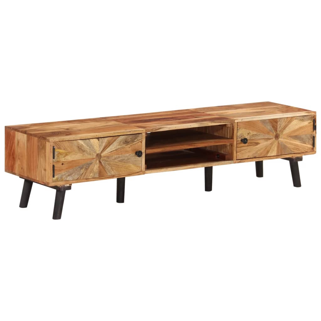 338421 vidaXL TV Cabinet 145x35x35 cm Solid Acacia Wood