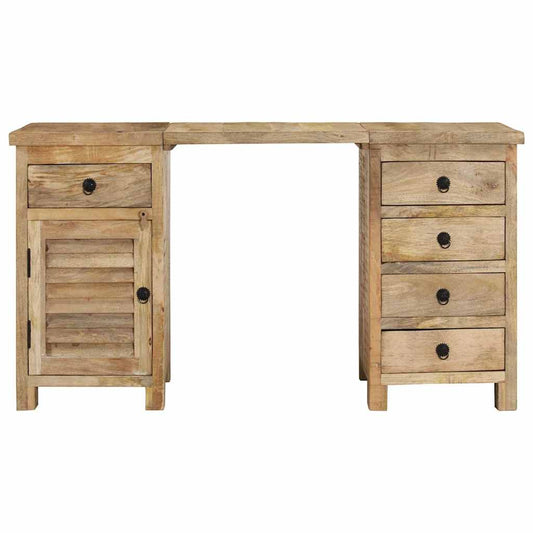 338209 vidaXL Pedestal Desk Solid Wood Mango 140x50x77 cm 338209 vidaXL Pedestal Desk Solid Wood Mango 140x50x77 cm