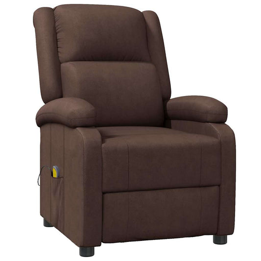 Massage Chair Brown Faux Leather Massage Chair Brown Faux Leather