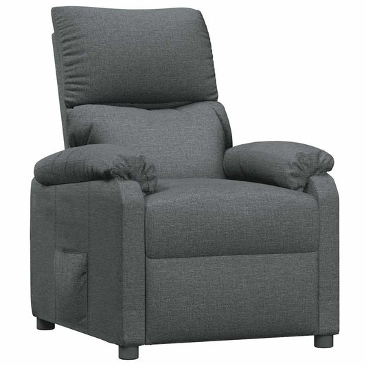 Recliner Chair Dark Grey Fabric Recliner Chair Dark Grey Fabric