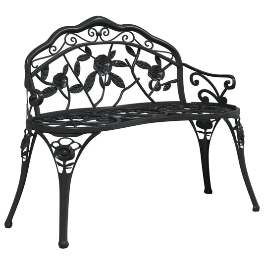Garden Bench | Black | Cast Aluminium, Cast Iron | Medium Garden Bench | Black | Cast Aluminium, Cast Iron | Medium