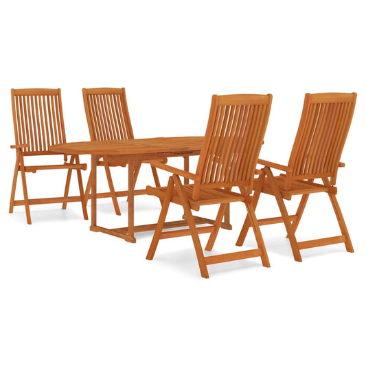 5 Piece Garden Dining Set Solid Wood Eucalyptus 5 Piece Garden Dining Set Solid Wood Eucalyptus