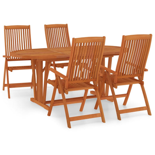 5 Piece Garden Dining Set Solid Wood Eucalyptus 5 Piece Garden Dining Set Solid Wood Eucalyptus