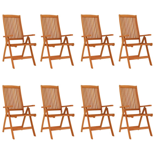 Garden Chair | Set of 8 | Natural wood | Solid eucalyptus wood | Standard Garden Chair | Set of 8 | Natural wood | Solid eucalyptus wood | Standard