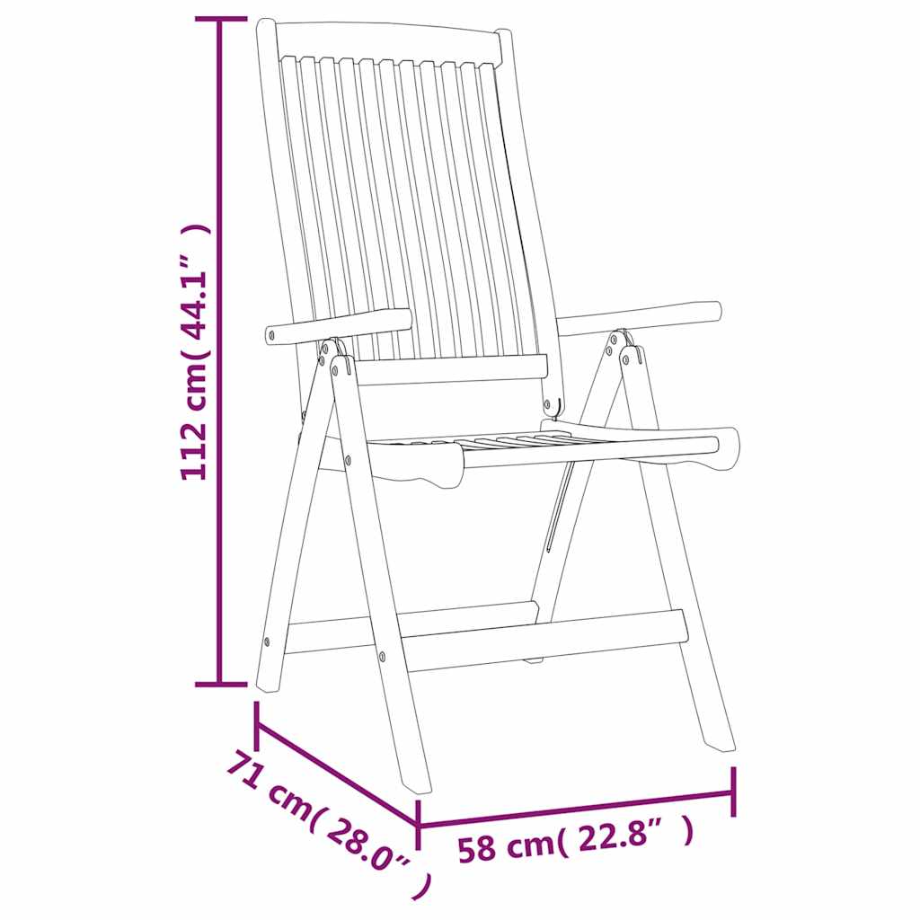 Folding Chairs 8 pcs Solid Wood Eucalyptus