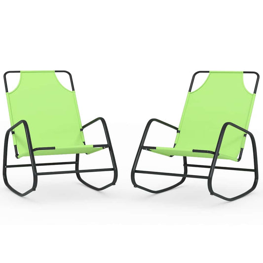 Sun Lounger | Set of 2 | Green | Powder-coated steel, Textilene Sun Lounger | Set of 2 | Green | Powder-coated steel, Textilene
