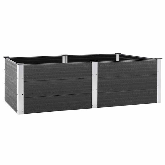 Garden Raised Bed 200x100x54 cm WPC Grey Garden Raised Bed 200x100x54 cm WPC Grey