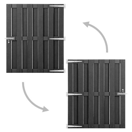 Garden Gate WPC 100x112 cm Grey Garden Gate WPC 100x112 cm Grey