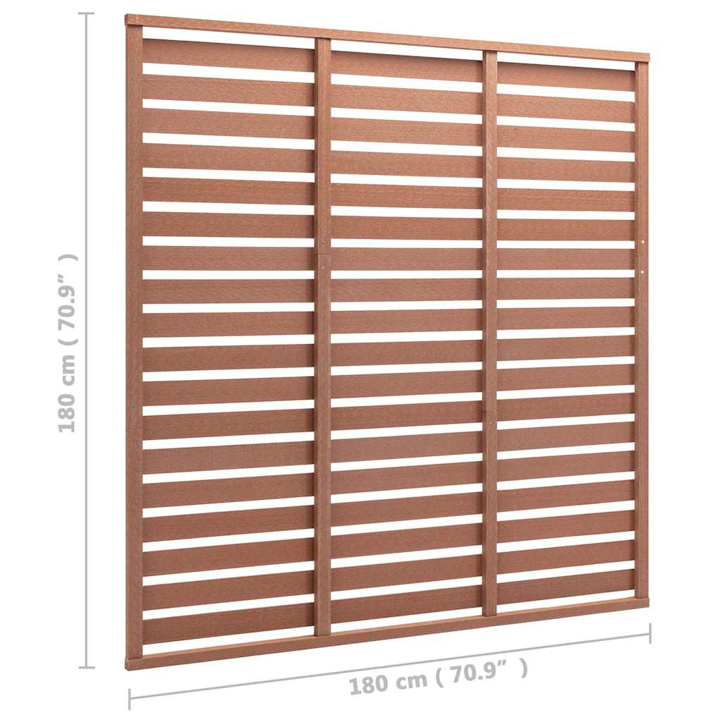 318109 vidaXL Fence Panel WPC 180x180 cm Brown