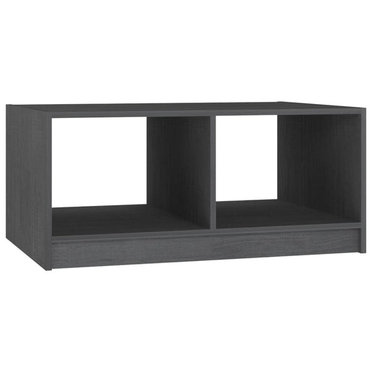 Coffee Table Grey 75x50x33.5 cm Solid Pinewood Coffee Table Grey 75x50x33.5 cm Solid Pinewood