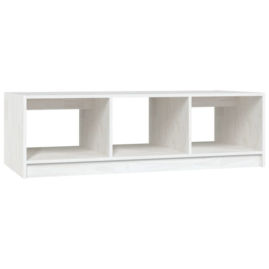Coffee Table White 110x50x34 cm Solid Pinewood Coffee Table White 110x50x34 cm Solid Pinewood