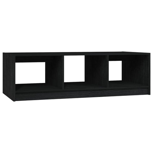Coffee Table Black 110x50x34 cm Solid Pinewood Coffee Table Black 110x50x34 cm Solid Pinewood