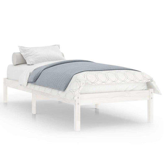 Bed Frame without Mattress White Solid Wood 90x200 cm Bed Frame without Mattress White Solid Wood 90x200 cm