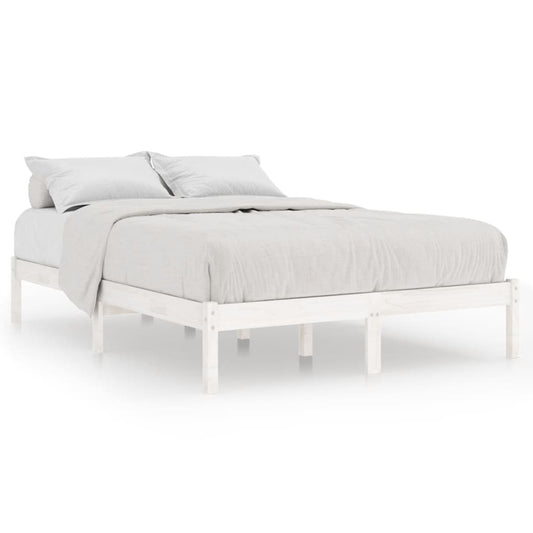 Bed Frame | White | Solid pinewood | 120x200 cm mattress size | Durable Bed Frame | White | Solid pinewood | 120x200 cm mattress size | Durable