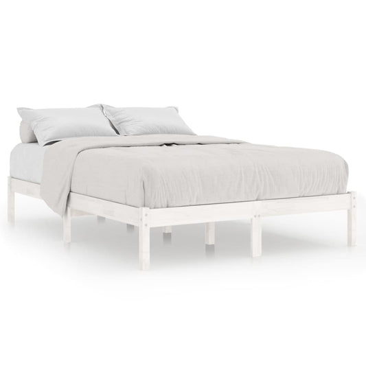810018 vidaXL Bed Frame without Mattress White Solid Wood 140x200 cm 810018 vidaXL Bed Frame without Mattress White Solid Wood 140x200 cm