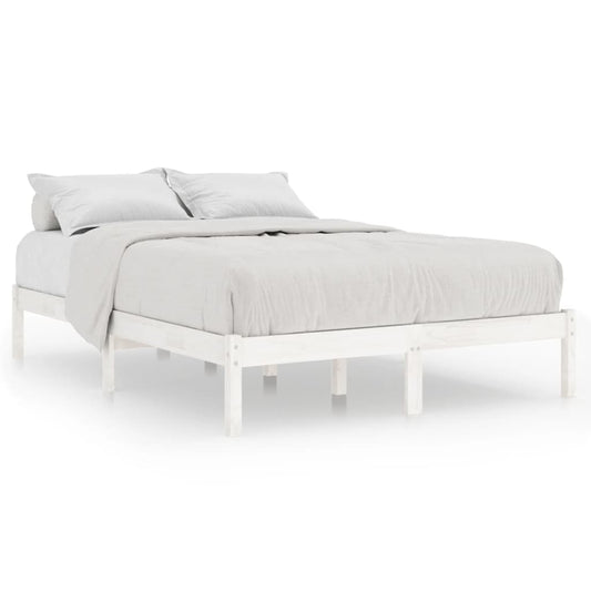 Bed Frame without Mattress White Solid Wood Super King Size Bed Frame without Mattress White Solid Wood Super King Size