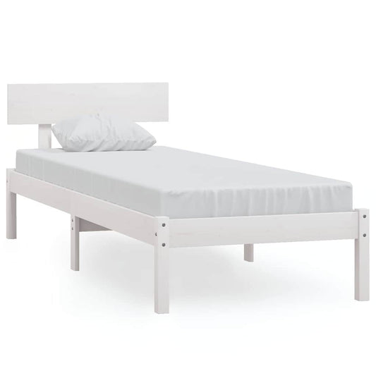 Bed Frame without Mattress White Solid Wood 100x200 cm Bed Frame without Mattress White Solid Wood 100x200 cm