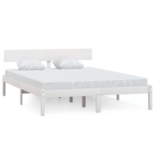 Bed Frame | White | Solid Pine Wood | King Size | Classic/Traditional Bed Frame | White | Solid Pine Wood | King Size | Classic/Traditional