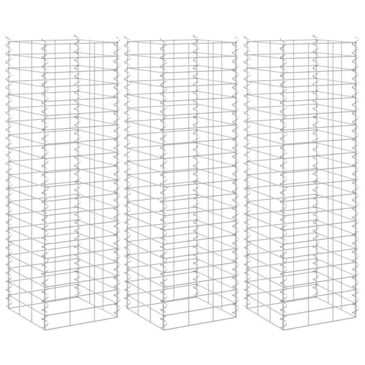 151249 vidaXL Gabion Raised Beds 3 pcs 30x30x100 cm Iron 151249 vidaXL Gabion Raised Beds 3 pcs 30x30x100 cm Iron