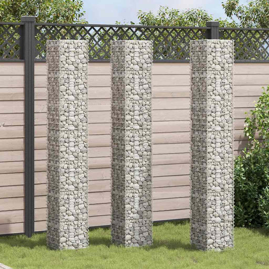 Gabion Raised Beds 3 pcs 30x30x200 cm Iron Gabion Raised Beds 3 pcs 30x30x200 cm Iron