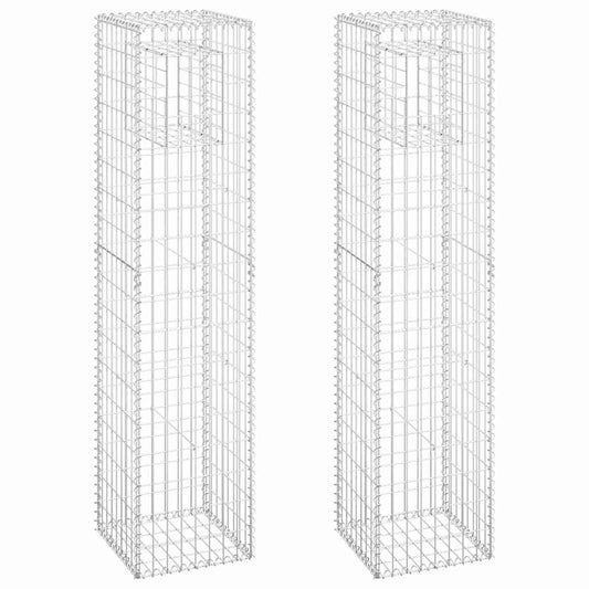 151265 vidaXL Gabion Basket Posts 2 pcs 40x40x180 cm Iron 151265 vidaXL Gabion Basket Posts 2 pcs 40x40x180 cm Iron