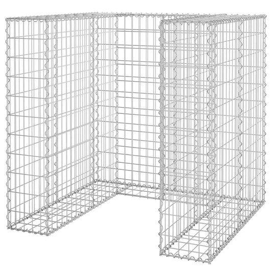 Gabion Wall for Garbage Bin Galvanised Steel 110x100x110 cm Gabion Wall for Garbage Bin Galvanised Steel 110x100x110 cm